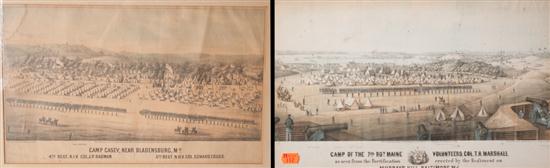 [Civil War Camp Views] Two chromolithographs