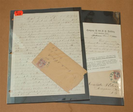 [Civil War Soldiers' Letters] Three