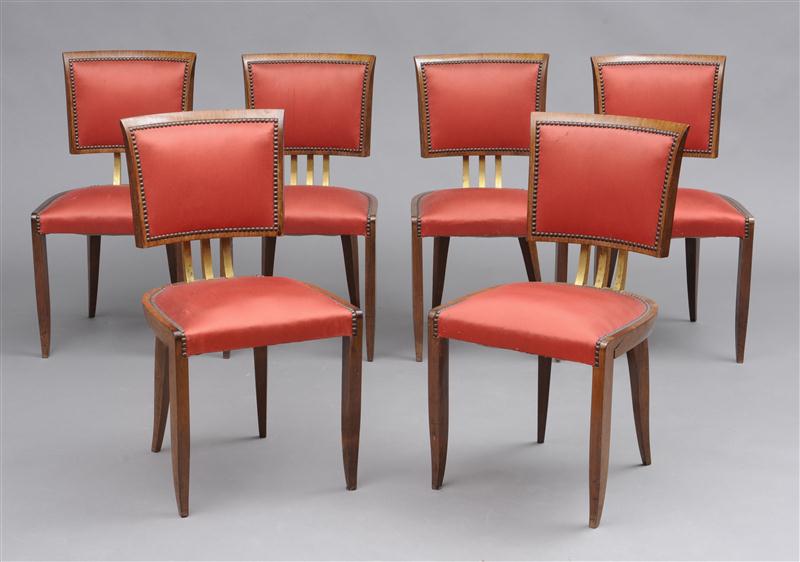 SET OF SIX FRENCH ART DECO ROSEWOOD 13c1a1