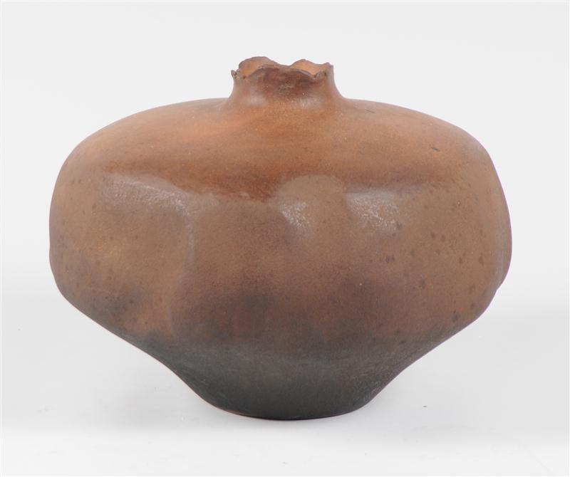 CLAYTON JAMES (b. 1918): BROWN STONEWARE