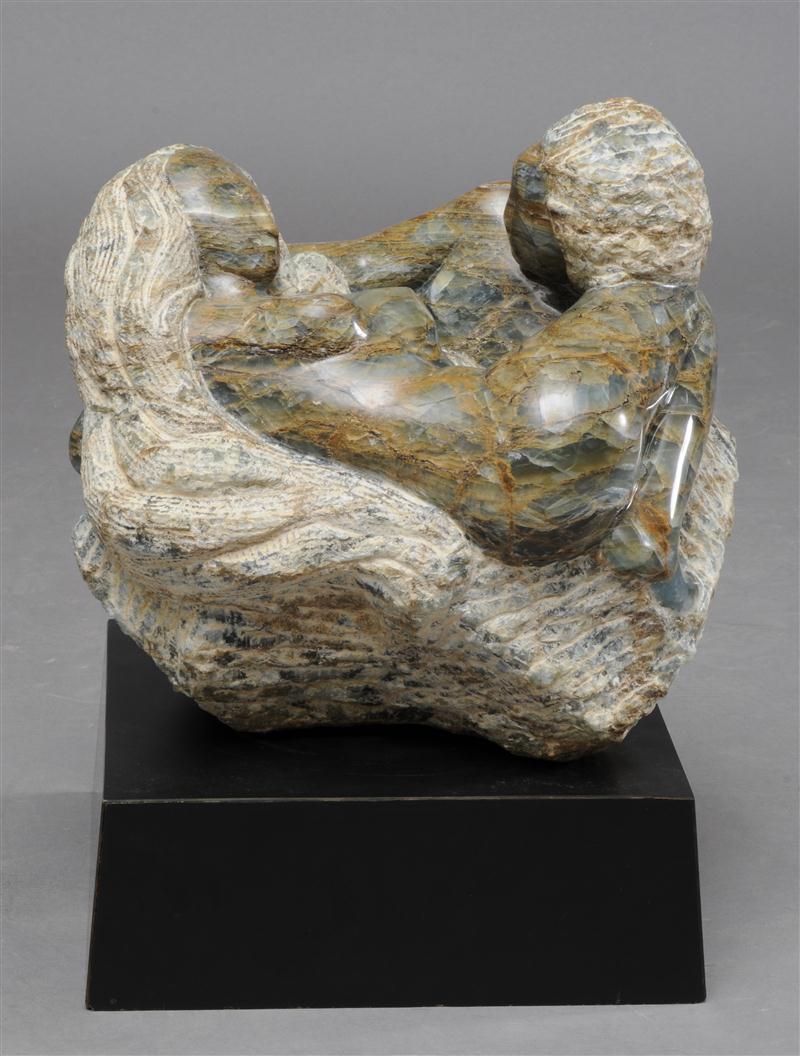 CARVED ONYX SCULPTURE OF EMBRACING 13c36f