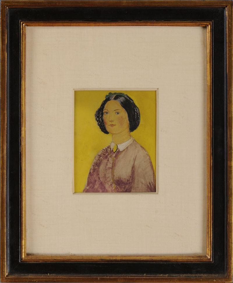 UNKNOWN PORTRAIT OF A WOMAN Watercolor 13ca91