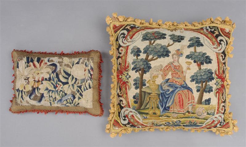 GEORGE III STYLE FIGURAL NEEDLEWORK