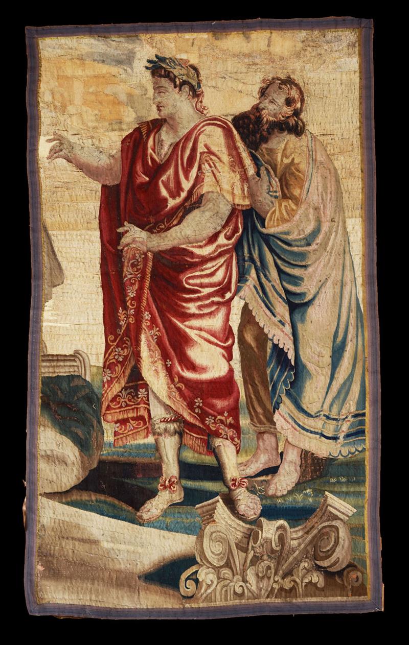 BRUSSELS TAPESTRY FRAGMENT Depicting