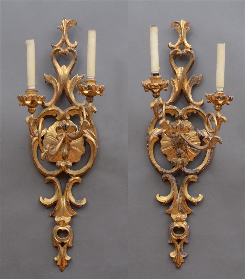 PAIR OF ITALIAN ROCOCO CARVED GILTWOOD 13cbd4