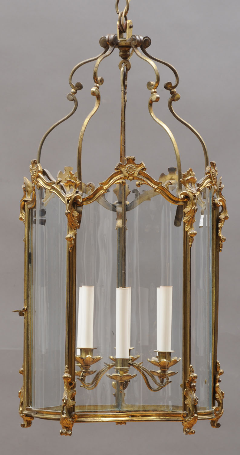 LOUIS XV STYLE GILT-BRONZE SIX-LIGHT