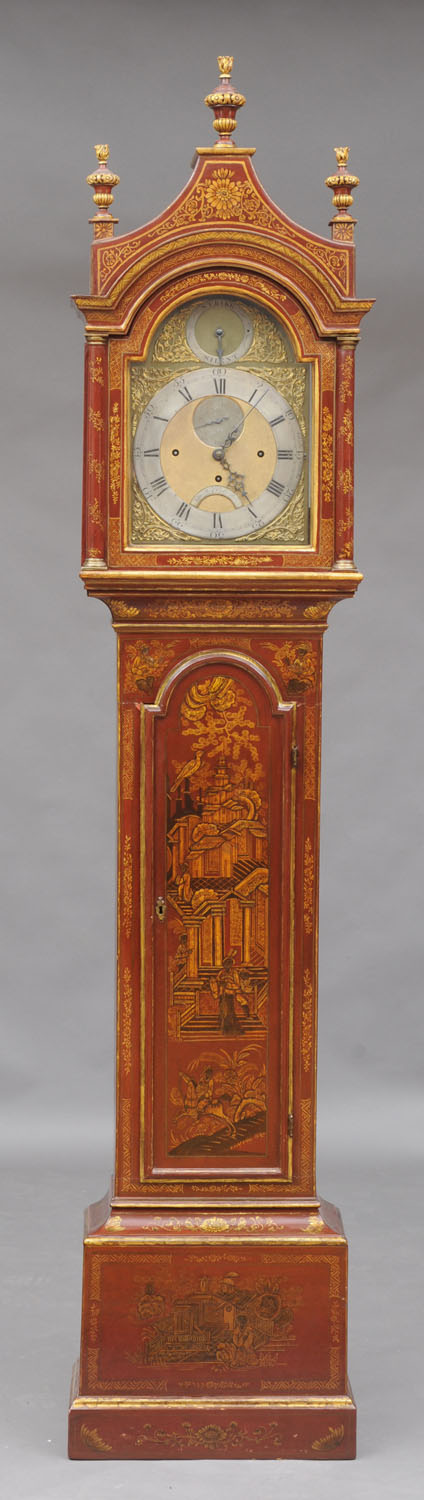 GEORGE II RED LACQUER AND PARCEL GILT 13cbdd