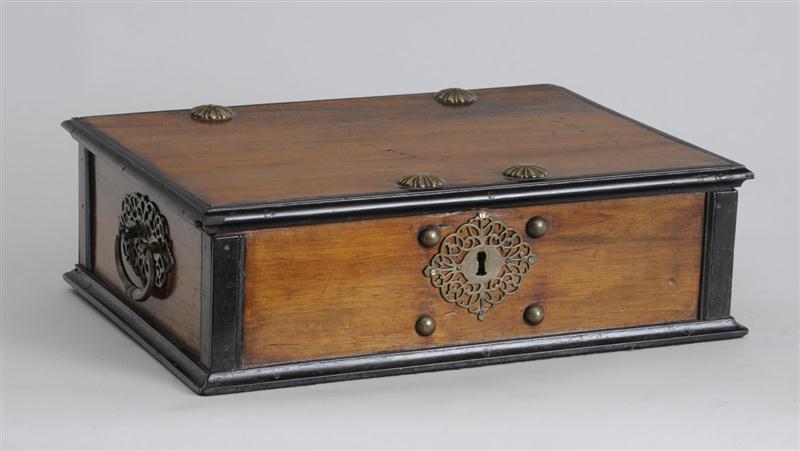 DUTCH BRASS MOUNTED HARDWOOD BOX 13cbf5