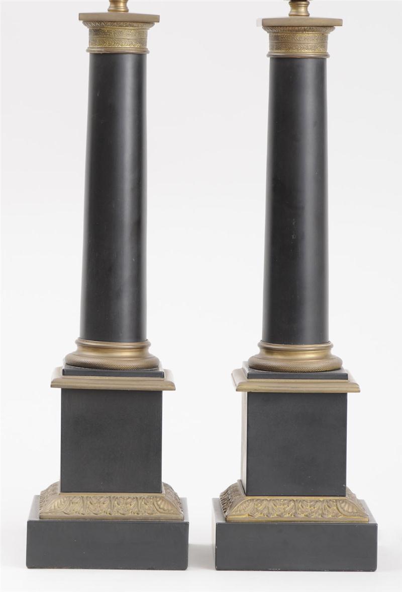 PAIR OF EMPIRE STYLE GILT-METAL
