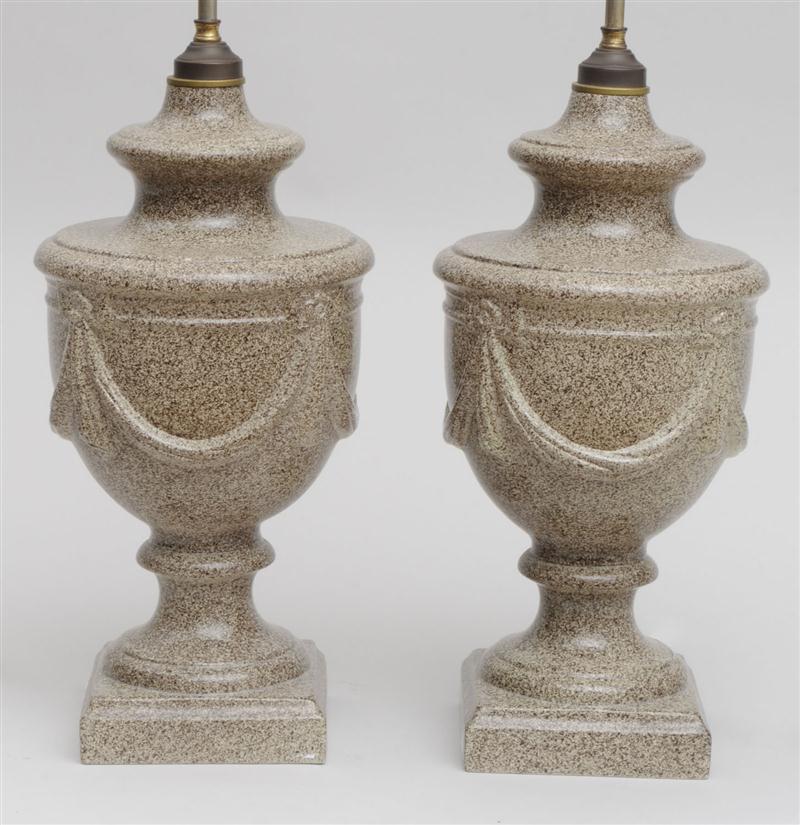 PAIR OF COMPOSITION FAUX GRANITE 13cc27