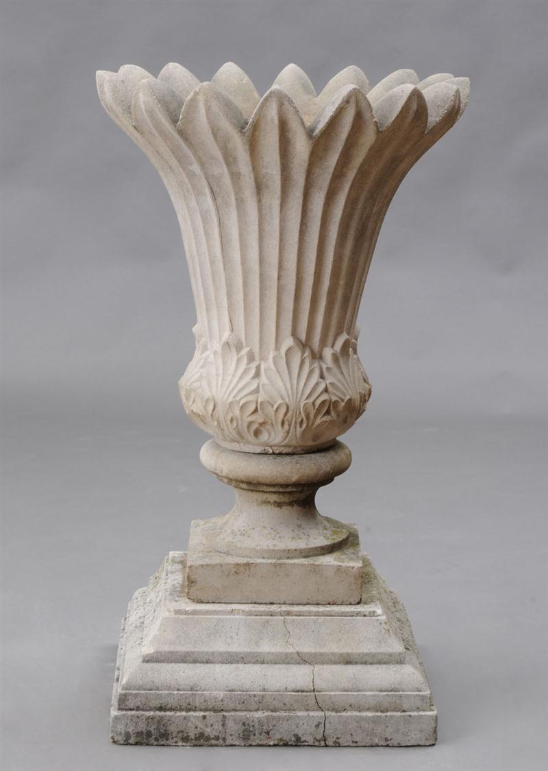 CARVED PAPYRUS LIMESTONE JARDINIÃƒË†RE