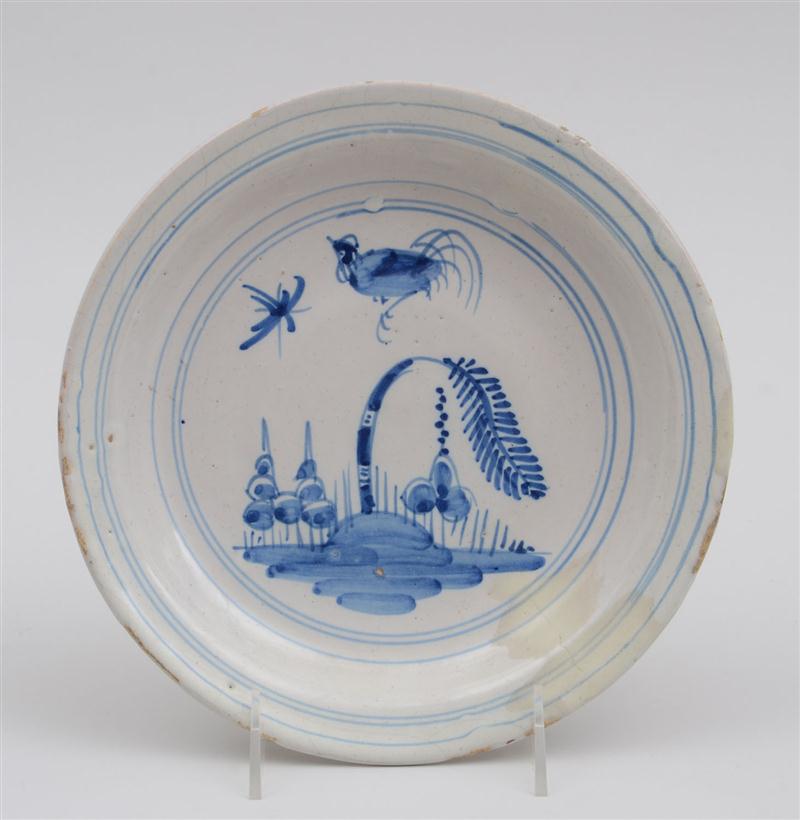 BRISTOL DELFT BLUE AND WHITE PLATE Circa