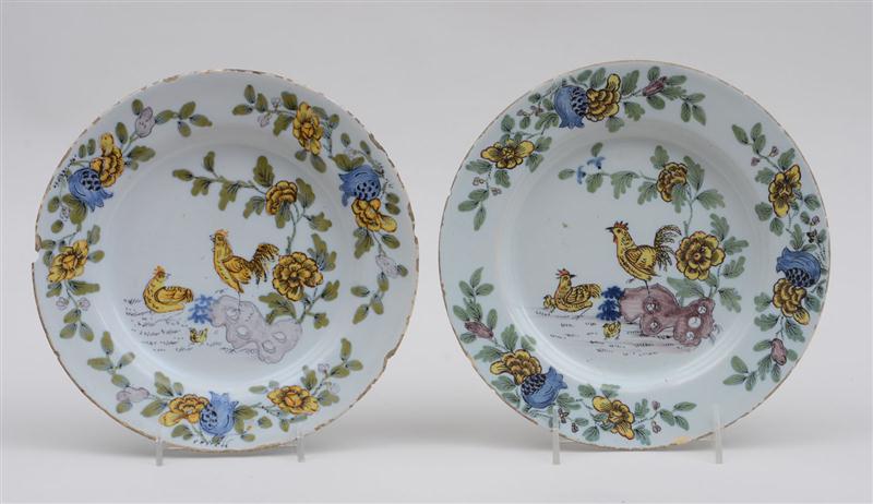 ASSEMBLED PAIR OF LIVERPOOL DELFT