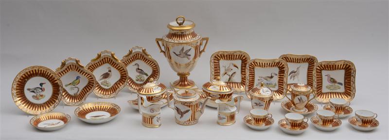 ENGLISH PORCELAIN THIRTY-FIVE PIECE