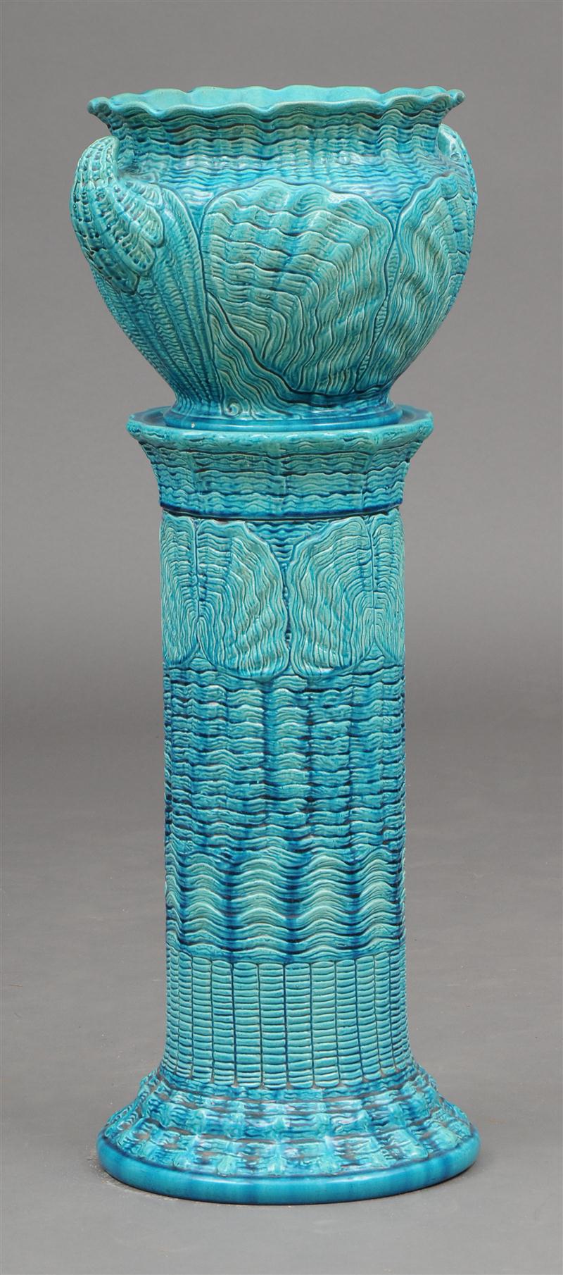 ENGLISH TURQUOISE GLAZED POTTERY 13ccda