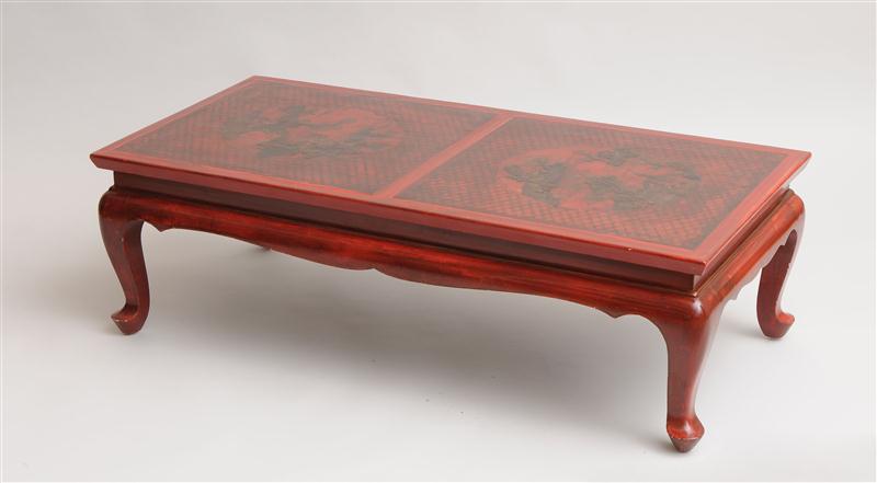 CHINESE RED LACQUER COFFEE TABLE 13ccf4