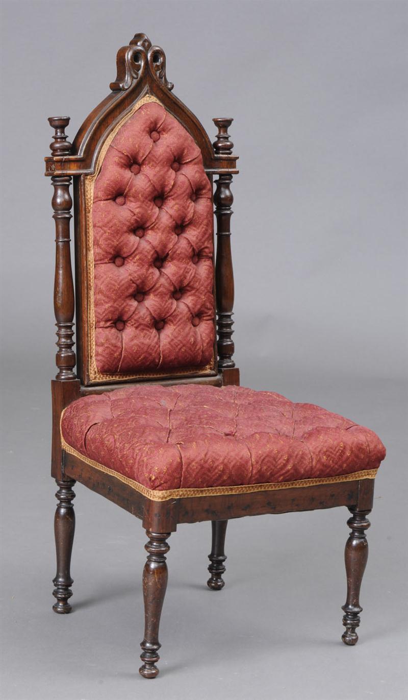 VICTORIAN UPHOLSTERED CHILD'S CHAIR