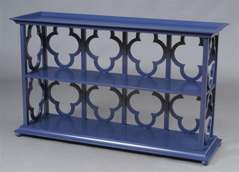 GOTHIC REVIVAL STYLE BLUE LACQUER 13cd34
