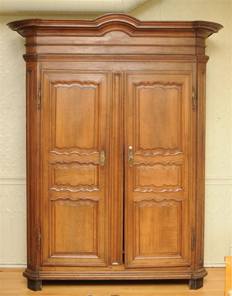 LOUIS XVI CARVED OAK ARMOIRE With 13cd61