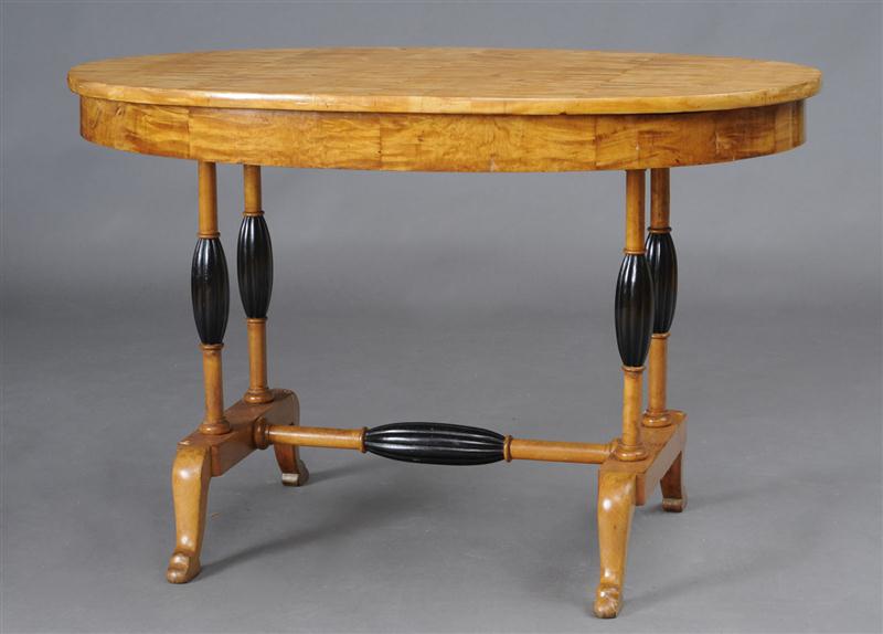 BIEDERMEIER STYLE SATINWOOD AND