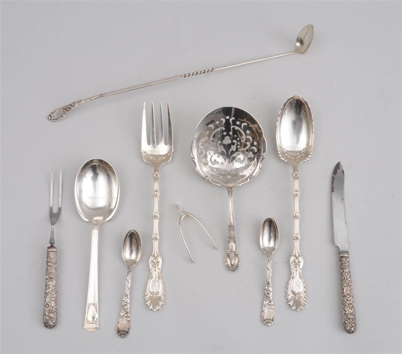GROUP OF TEN AMERICAN SILVER FLATWARE 13cdcc