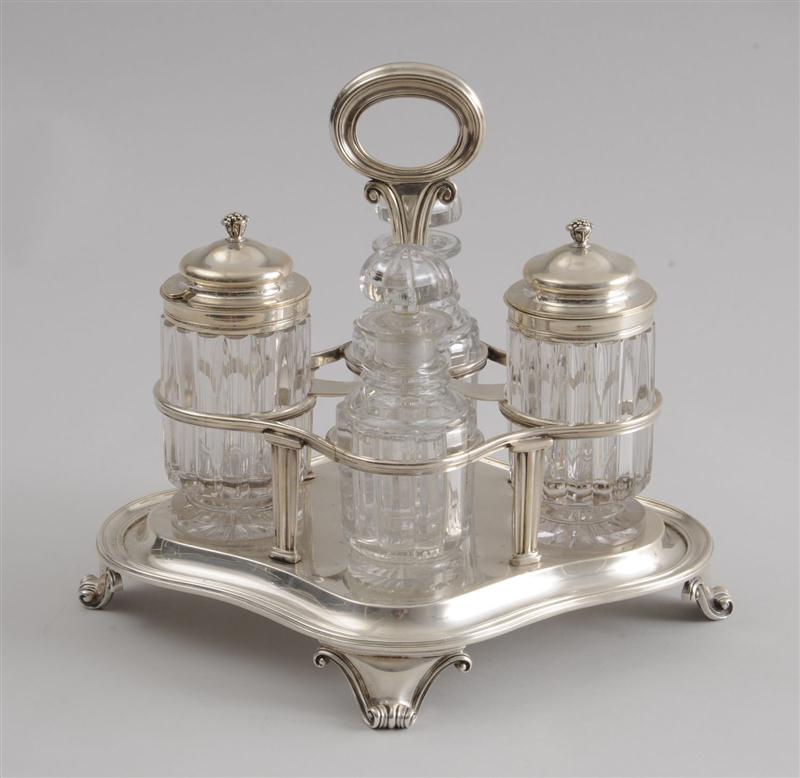 GEORGE IV SILVER CRUET FRAME Benjamin