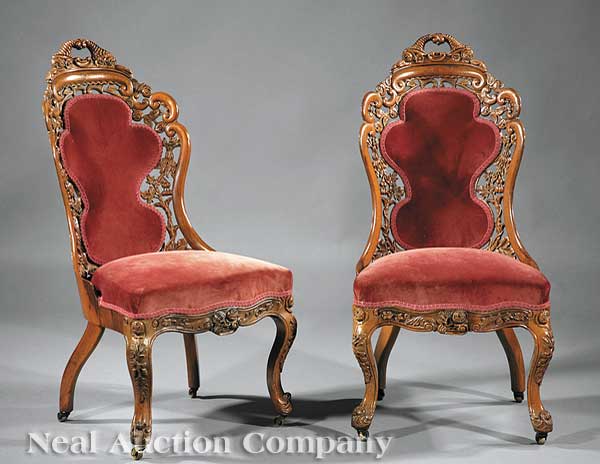 A Pair of American Rococo Carved 13cf5c