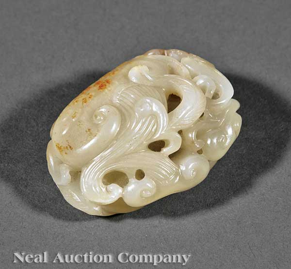 A Chinese White Jade Lingzhi and 13cfea