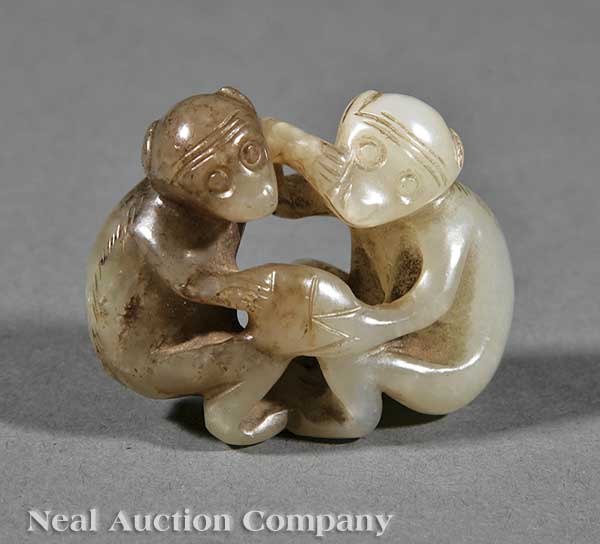 A Chinese White Nephrite Jade Monkey 13cff9