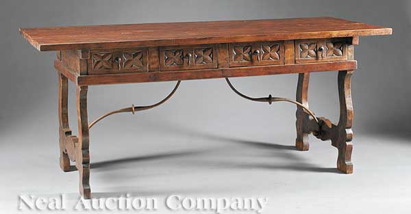 A Walnut Refectory Table of Renaissance