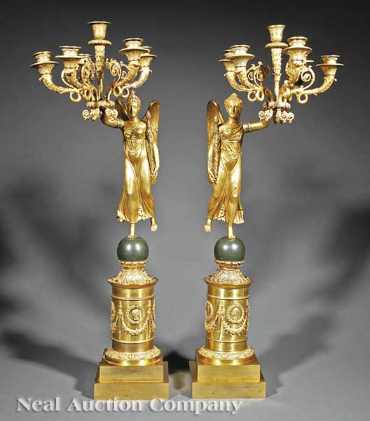 A Pair of Louis Philippe Gilt and Patinated