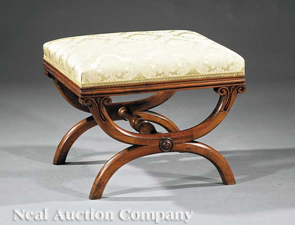 An Empire Carved Fruitwood Footstool 13d031