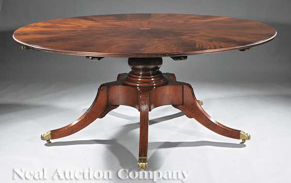 A Large Regency Style Inlaid Mahogany 13d049