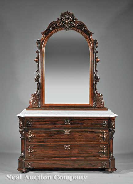 An American Rococo Carved Rosewood 13d070