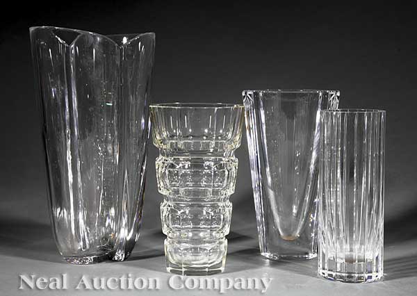 A Group of Four Crystal Vases one 13d0c8