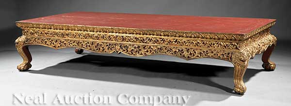 A Large Sino Tibetan Carved Giltwood 13d0f7