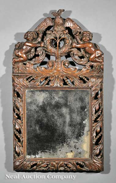 A Continental Carved Mirror 17th 18th 13d159