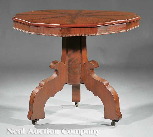 An American Gothic Mahogany Center Table