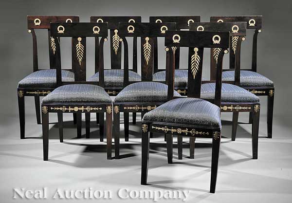 A Set of Eight Empire Style Mahogany 13d19a