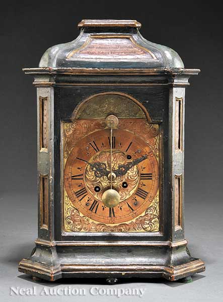 A German Polychromed Mantel Clock 13d1bd