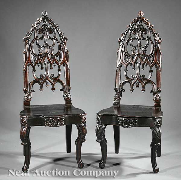 A Pair of American Gothic Carved 13d1bf