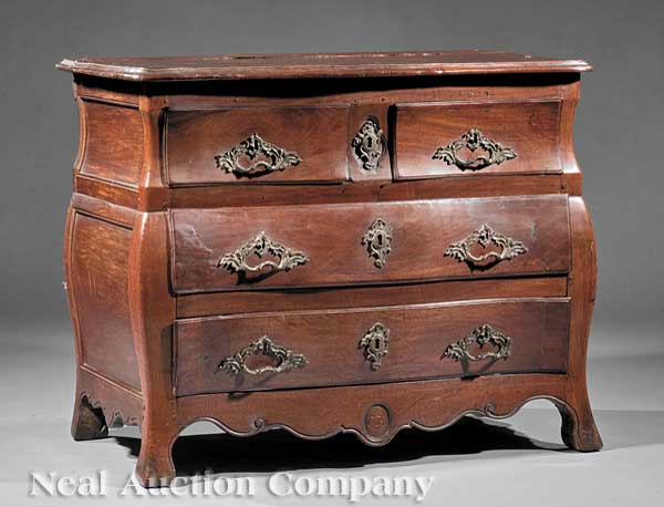 A Louis XV Carved Walnut Bomb  13d21e