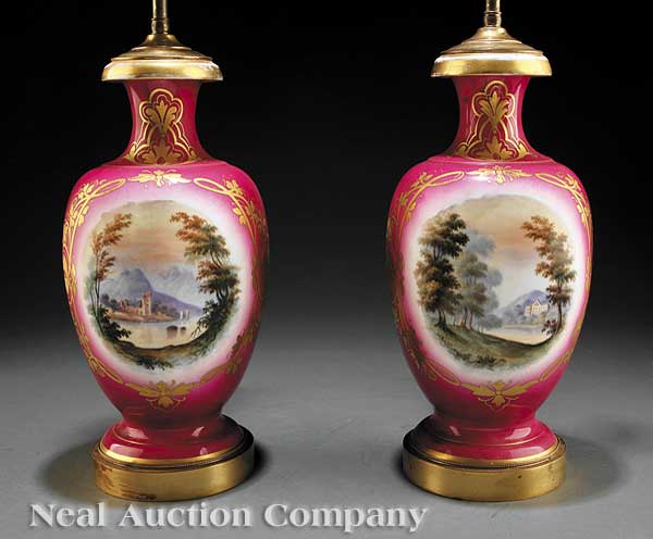 A Pair of Paris Porcelain Vases 13d232