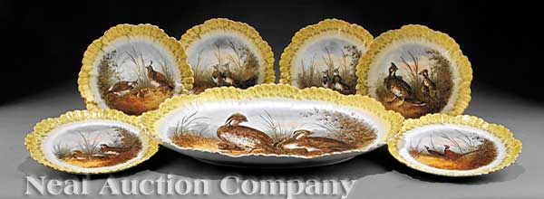 A Limoges Porcelain Game Service 13d231