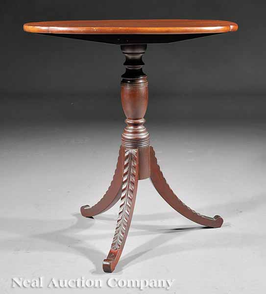 An American Classical Carved Mahogany