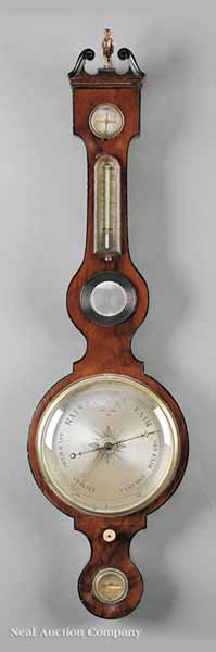 A George III Carved Mahogany Barometer 13d461