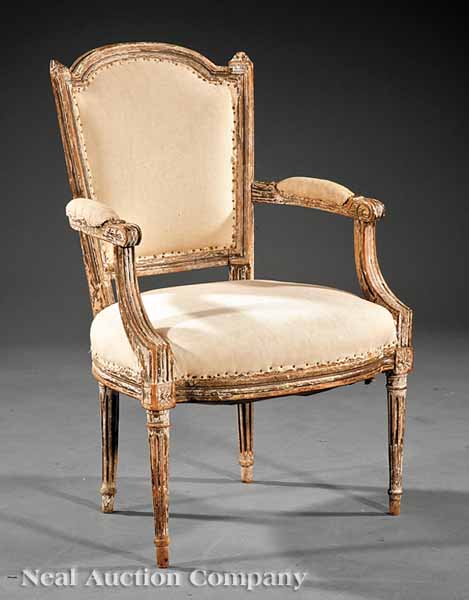 A Louis XVI Paint Decorated Fauteuil 13d473