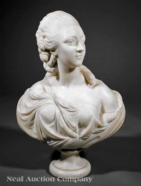 A French Carrara Marble Bust of 13d495