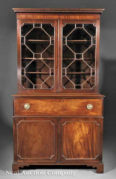 A George III Mahogany Bureau Bookcase 13d4c4