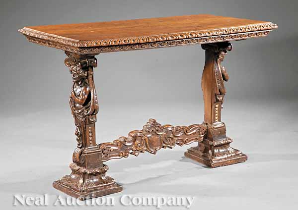 A Continental Baroque Carved Walnut 13d4cd